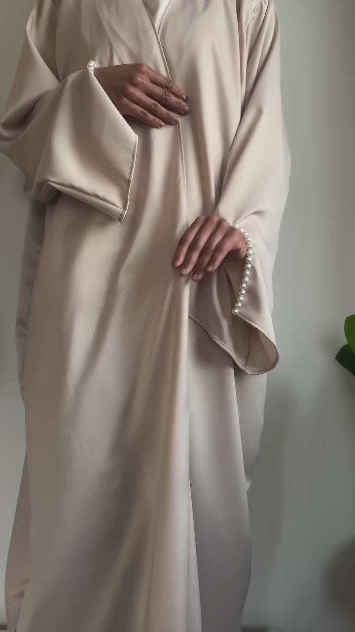 Slit Sleeve Pearl Abaya
